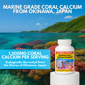 Barefoot Coral Calcium Complete 90 capsules with a measuring spoon