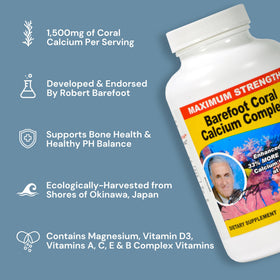 Barefoot Coral Calcium sur une surface en bois