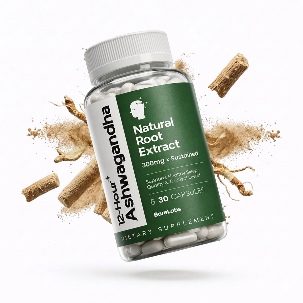 BareLabs Ashwagandha 300mg complément alimentaire vue avant