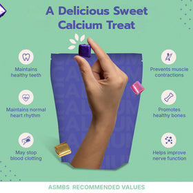 Bari Life Calcium Citrate Chews, illustration nutritionnelle sur l'emballage