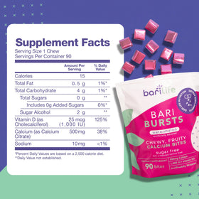 Bari Life Calcium Citrate Chews, présentation des chews