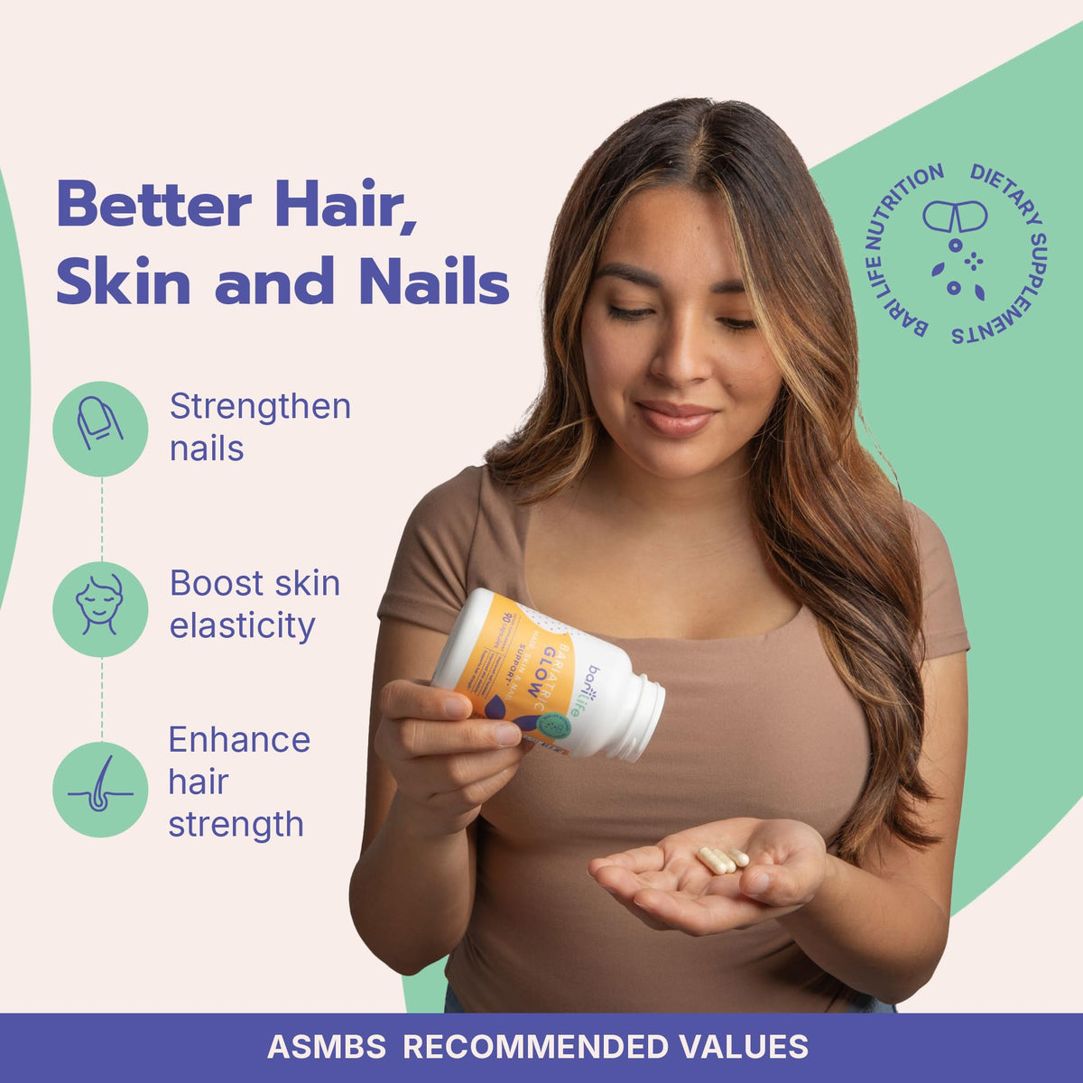 Bari Life Complément Alimentaire Cheveux, Peau & Ongles 82g - Emballage