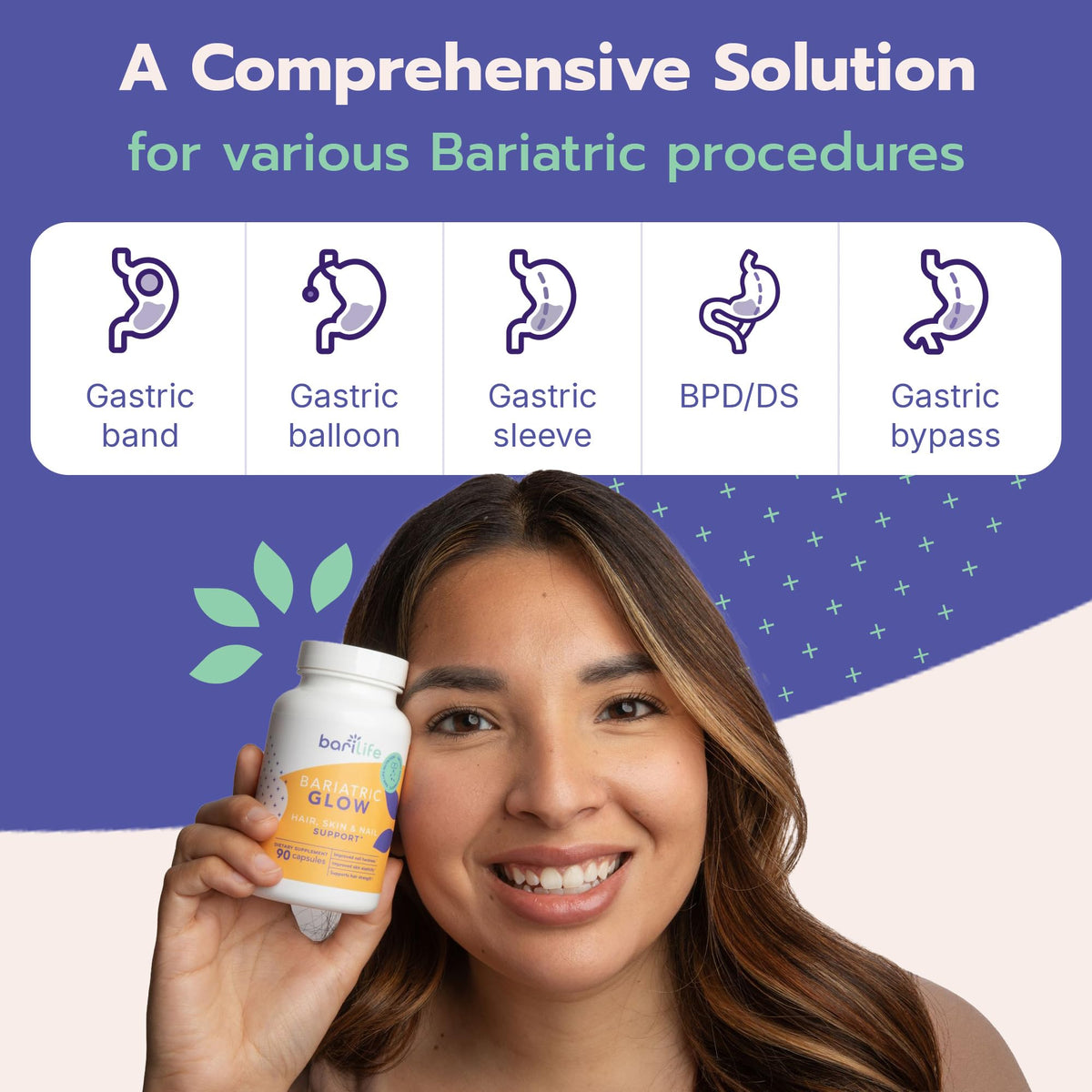 Bari Life Complément Alimentaire Cheveux, Peau & Ongles 82g - Vue en lifestyle
