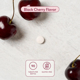 Bariatric Advantage B-12 Speedy Melts cerise noire, comprimés en gros plan