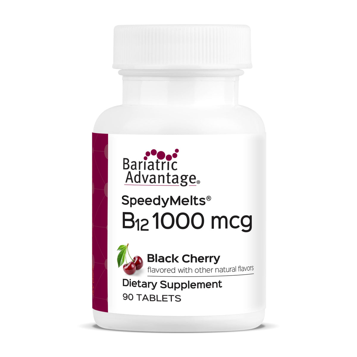 Bariatric Advantage B-12 Speedy Melts cerise noire, vue de face