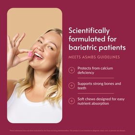 Bariatric Advantage Bouchées de Calcium Citrate 90 Ct, bouchée individuelle