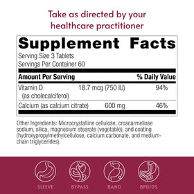 Bariatric Advantage Calcium Citrate 180 Tablettes avec des éléments de santé