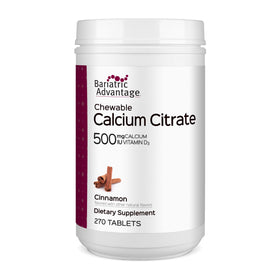 Bariatric Advantage Calcium Citrate 270 comprimés à mâcher, vue de face
