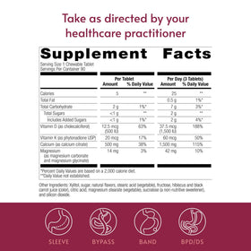 Bariatric Advantage Calcium Citrate Chewable, vue de côté