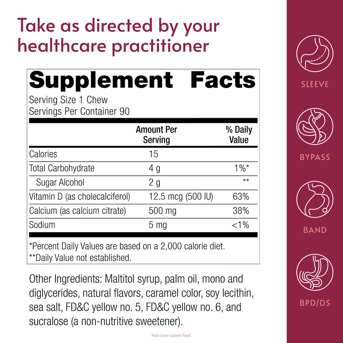 Bariatric Advantage Calcium Citrate Chewy Bites individual wrapping