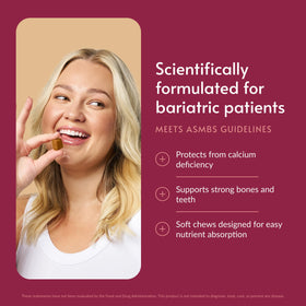 Bariatric Advantage Calcium Citrate Chewy Bites packaging side view