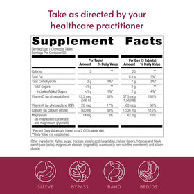Bariatric Advantage Calcium Citrate comprimés à mâcher, détail du comprimé