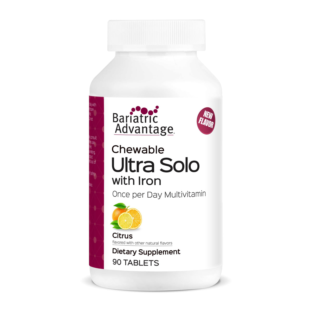 Bariatric Advantage Chewable Ultra Solo comprimés avec fer, boîte de 90