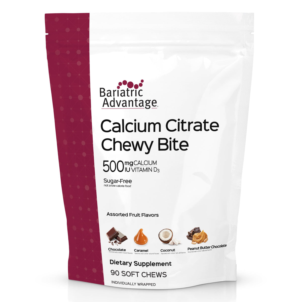 Bariatric Advantage Chewy Bites Calcium Citrate 90 Ct packaging front view