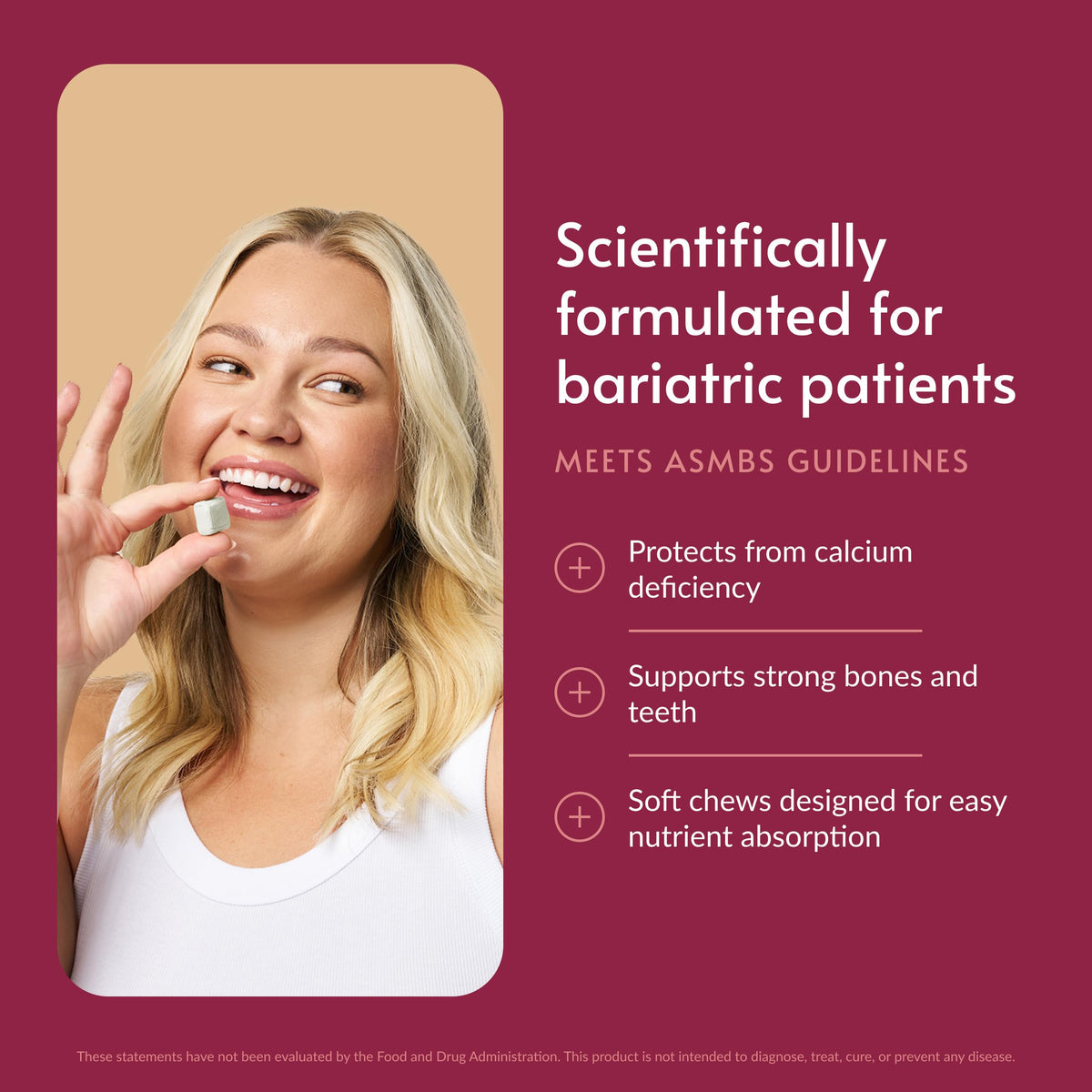 Bariatric Advantage Chewy Bites Calcium Citrate emballage individuel