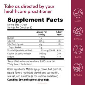Bariatric Advantage Chewy Bites Calcium Citrate saveur coco - vue latérale