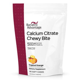 Bariatric Advantage Chewy Bites Calcium Citrate Tropical Orange, emballage avant