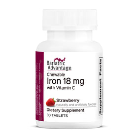 Bariatric Advantage Fer 18 mg avec Vitamine C, 30 comprimés, emballage avant