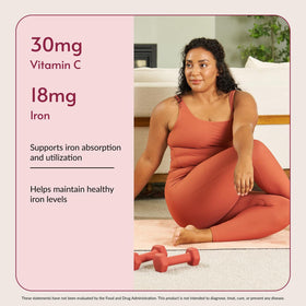 Bariatric Advantage Fer 18 mg, comprimés à mâcher avec Vitamine C