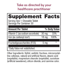 Bariatric Advantage Fer 18 mg, comprimés sur une surface blanche