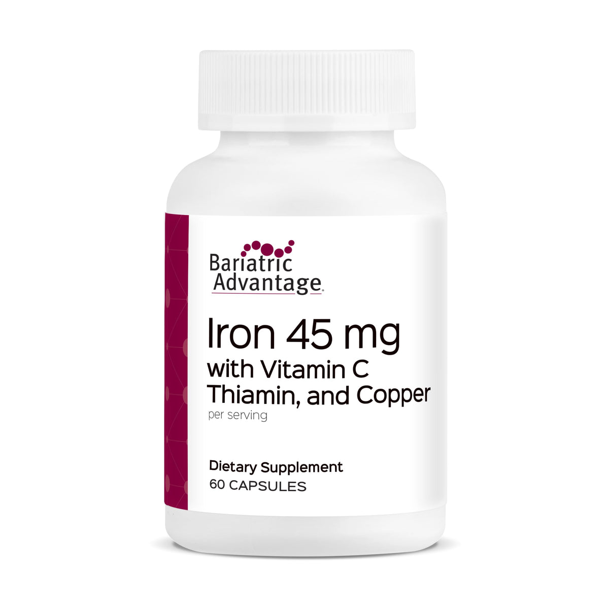 Bariatric Advantage Fer 45 mg 60 capsules vue de face