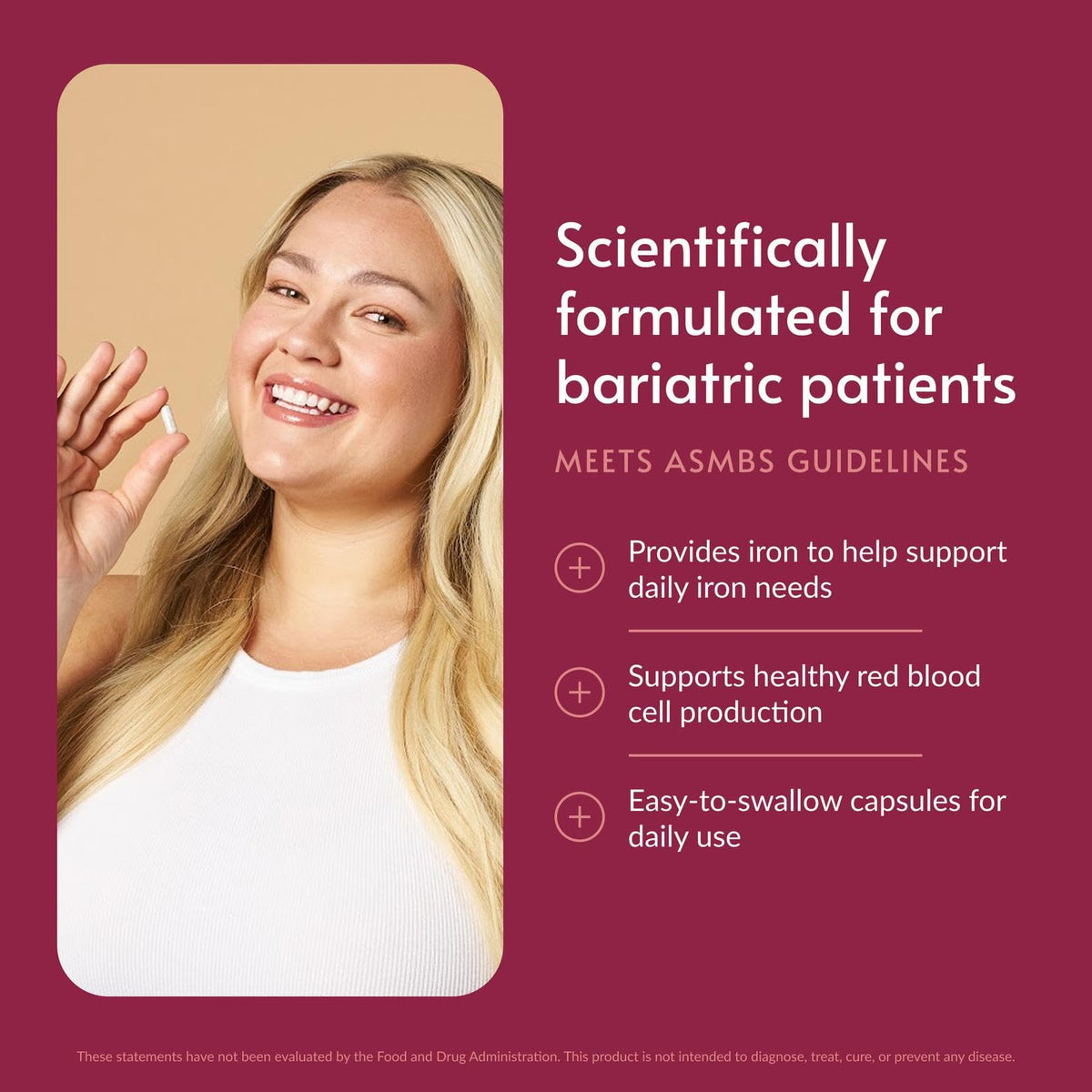 Bariatric Advantage Fer 45 mg capsules avec étiquette