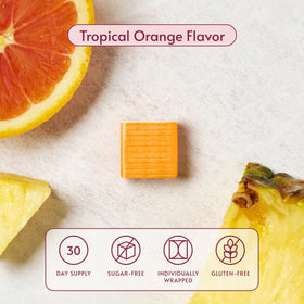 Bariatric Advantage Multi Chewy Bite Tropical Orange boîte avec informations nutritionnelles
