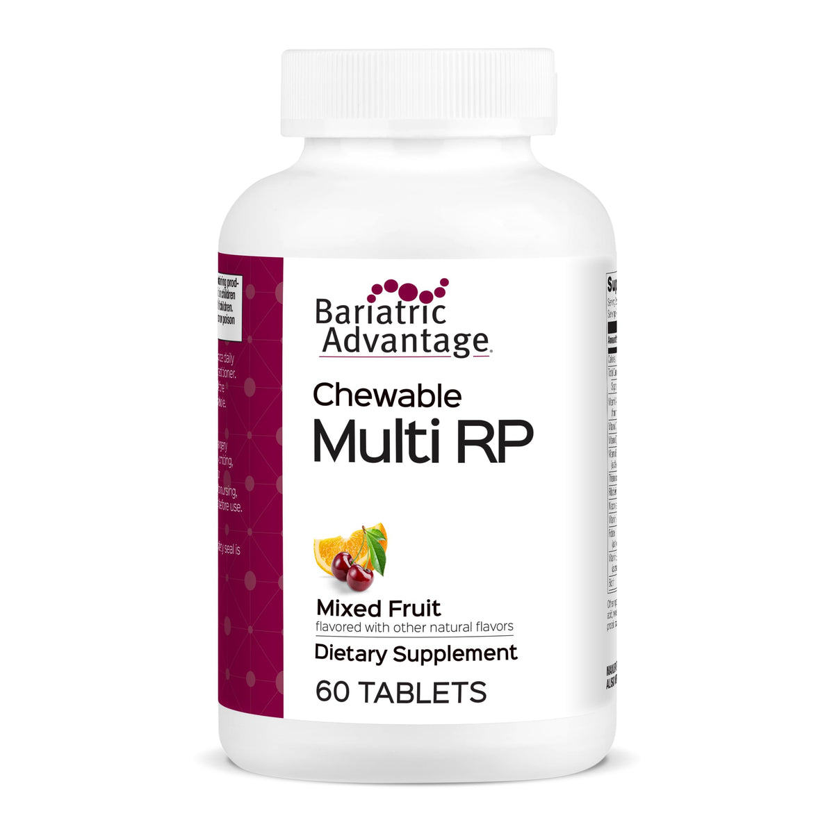 Bariatric Advantage Multivitamine à Mâcher 60 Comprimés Fruits Mélangés - vue de l'emballage