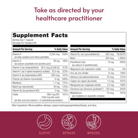 Bariatric Advantage Multivitamine ADEK, capsules à côté du flacon