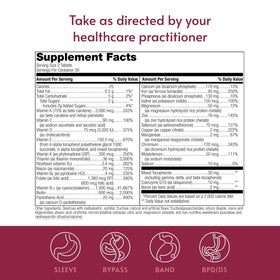 Bariatric Advantage Multivitamines à Croquer Fraise avec des fruits en arrière-plan
