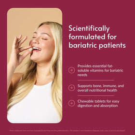 Bariatric Advantage Multivitamines ADEK à Croquer - Détails des comprimés avec fruits tropicaux