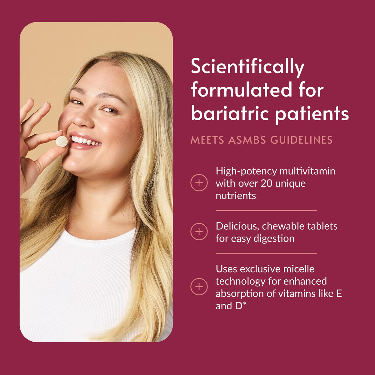 Bariatric Advantage multivitamines avancées sans fer emballage