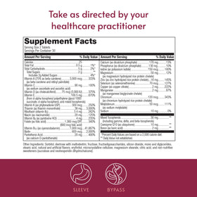Bariatric Advantage multivitamines avancées sans fer vue de côté
