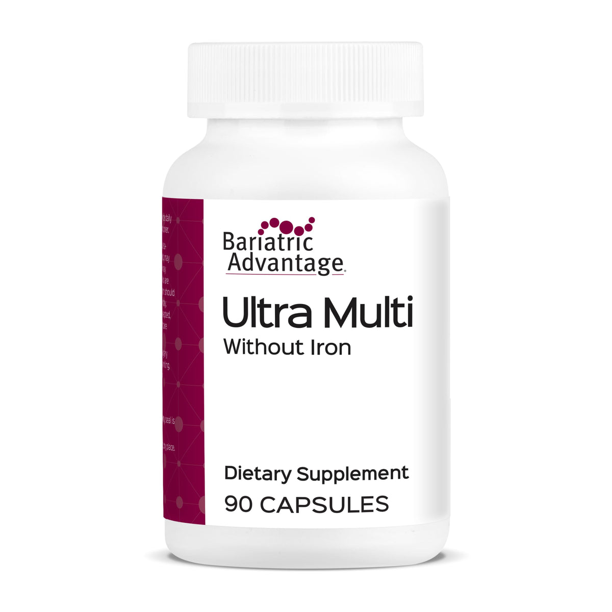 Bariatric Advantage Multivitamines Ultra sans fer, vue avant de l'emballage