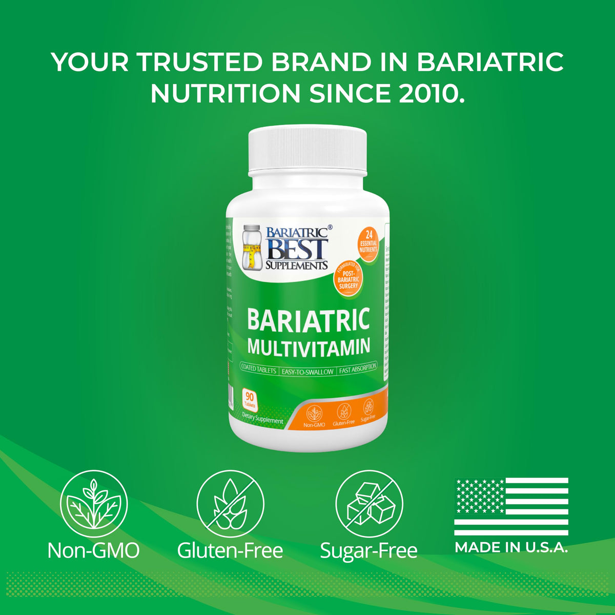 Bariatric Best Multivitamine, comprimés dans une main