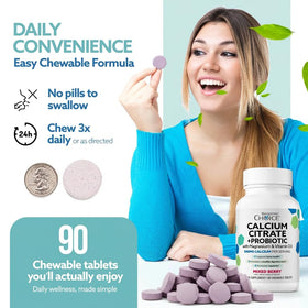 Bariatric Choice Calcium Citrate 500mg comprimés à mâcher sur une table