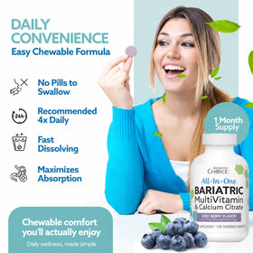Bariatric Choice Complément Alimentaire Multivitamines 30 Jours - Gaufrettes à mâcher