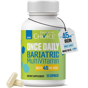 Bariatric Choice multivitamine quotidienne 45mg de fer vue de face