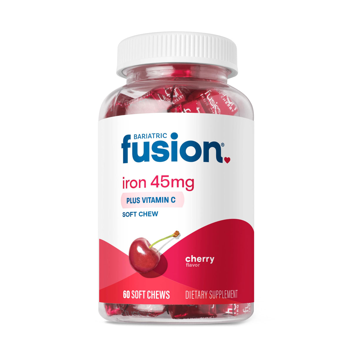 Bariatric Fusion Complément de Fer Cerise 60 Chews, emballage avant