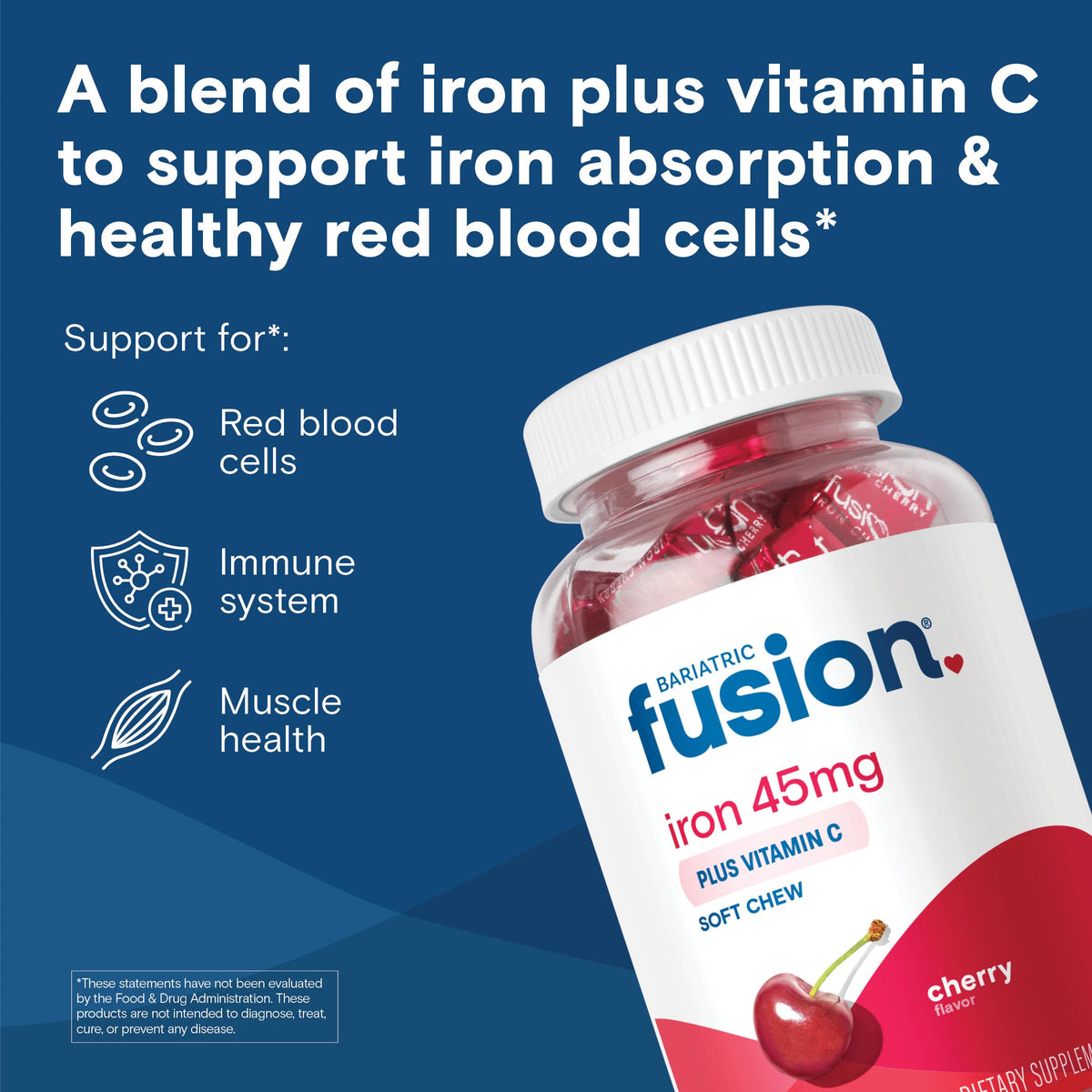 Bariatric Fusion Complément de Fer Cerise, chews individuels
