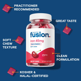 Bariatric Fusion Complément de Fer Cerise, texture douce à mâcher