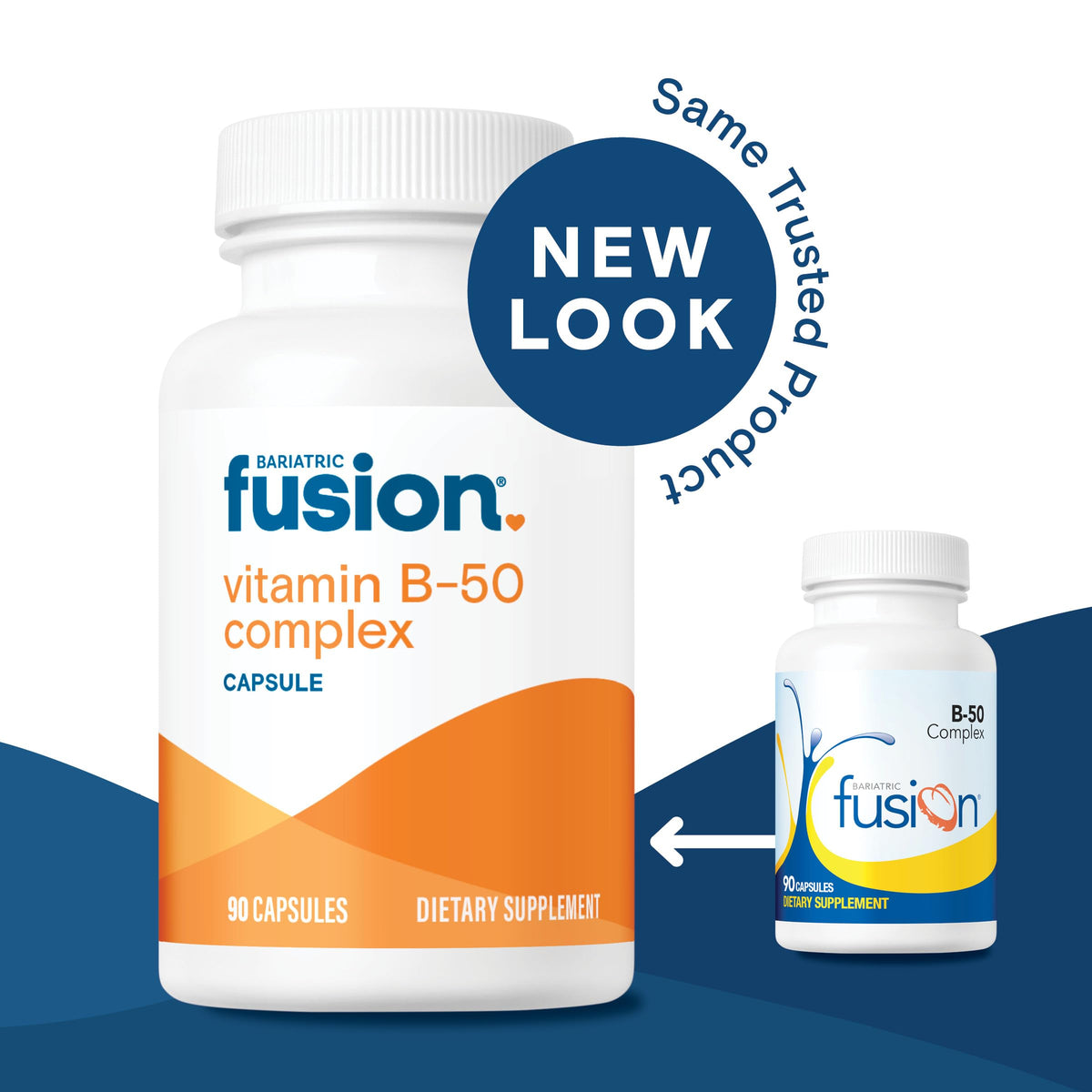 Bariatric Fusion Complexe de Vitamines B 90 capsules avec étiquette visible