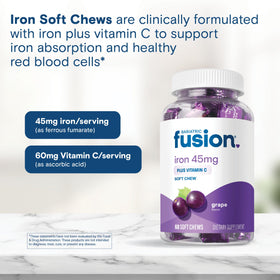 Bariatric Fusion Fer Chews - Vue arrière de l'emballage