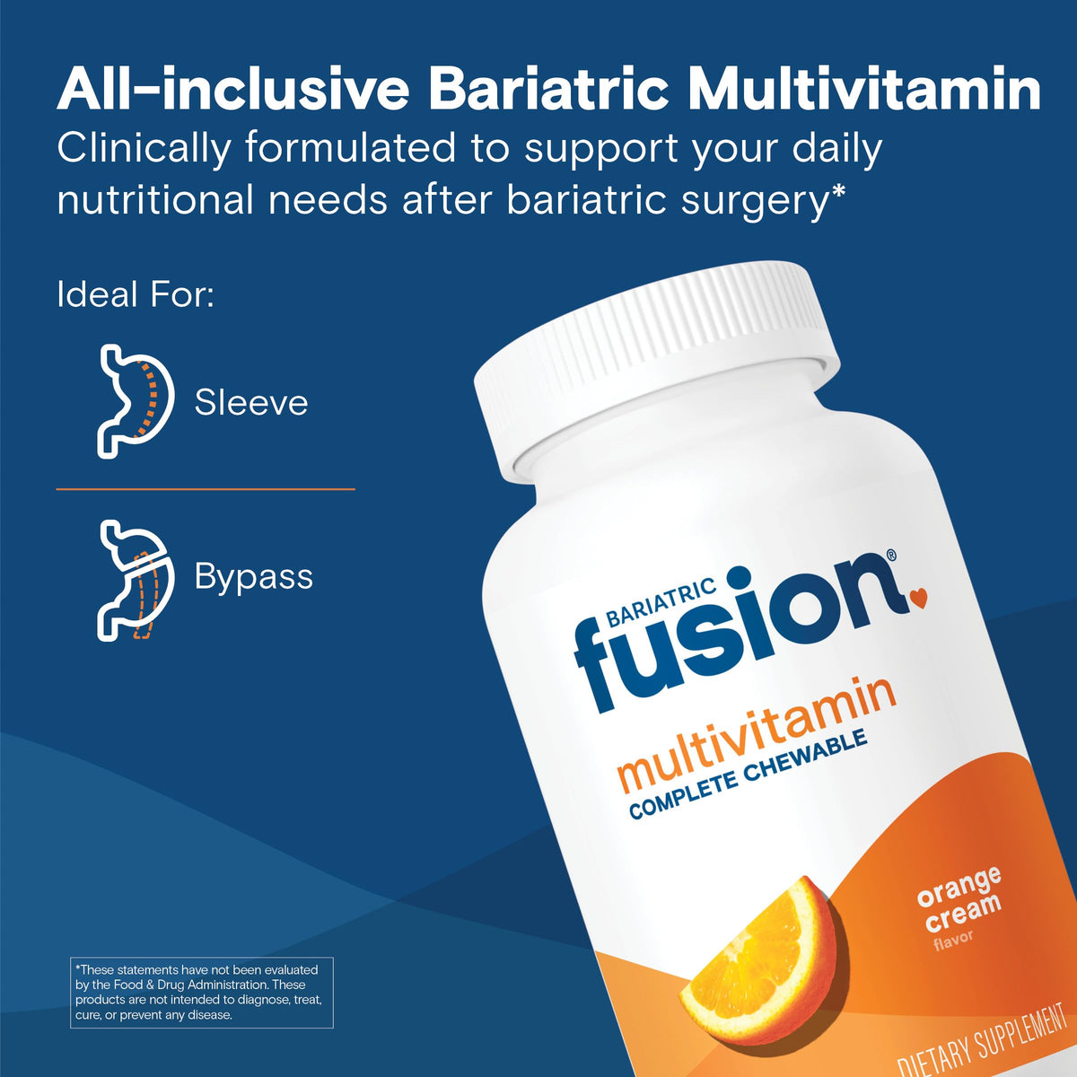 Bariatric Fusion Multivitamine Chewable 120 Tablettes Orange Cream emballage