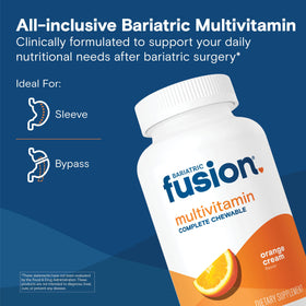 Bariatric Fusion Multivitamine Chewable 120 Tablettes Orange Cream emballage