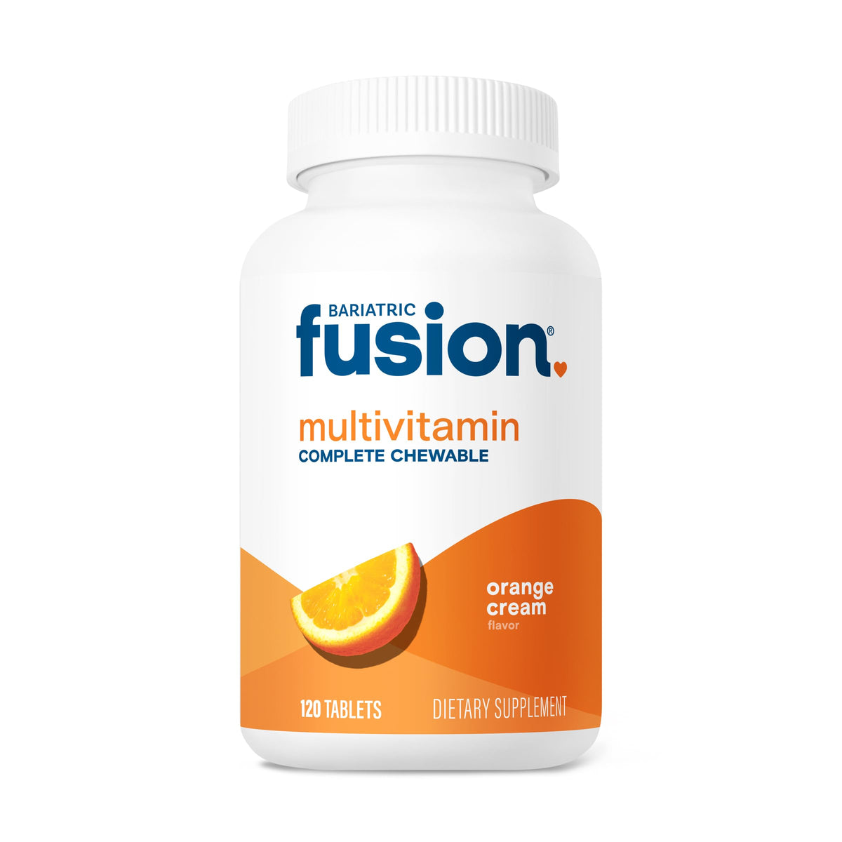Bariatric Fusion Multivitamine Chewable 120 Tablettes Orange Cream vue de face