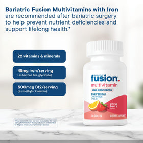 Bariatric Fusion Multivitamine Chewable avec Fer - dosage quotidien
