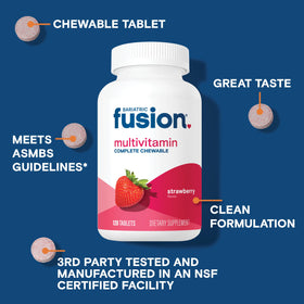 Bariatric Fusion Multivitamine Complet à Mâcher comprimés à mâcher sur une table
