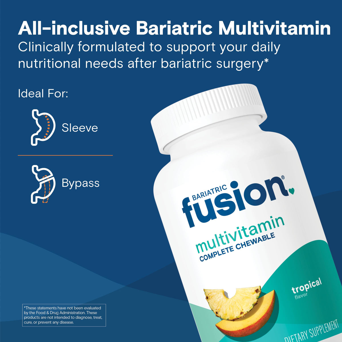 Bariatric Fusion Multivitamine Complet avec Fer contenant des comprimés à mâcher