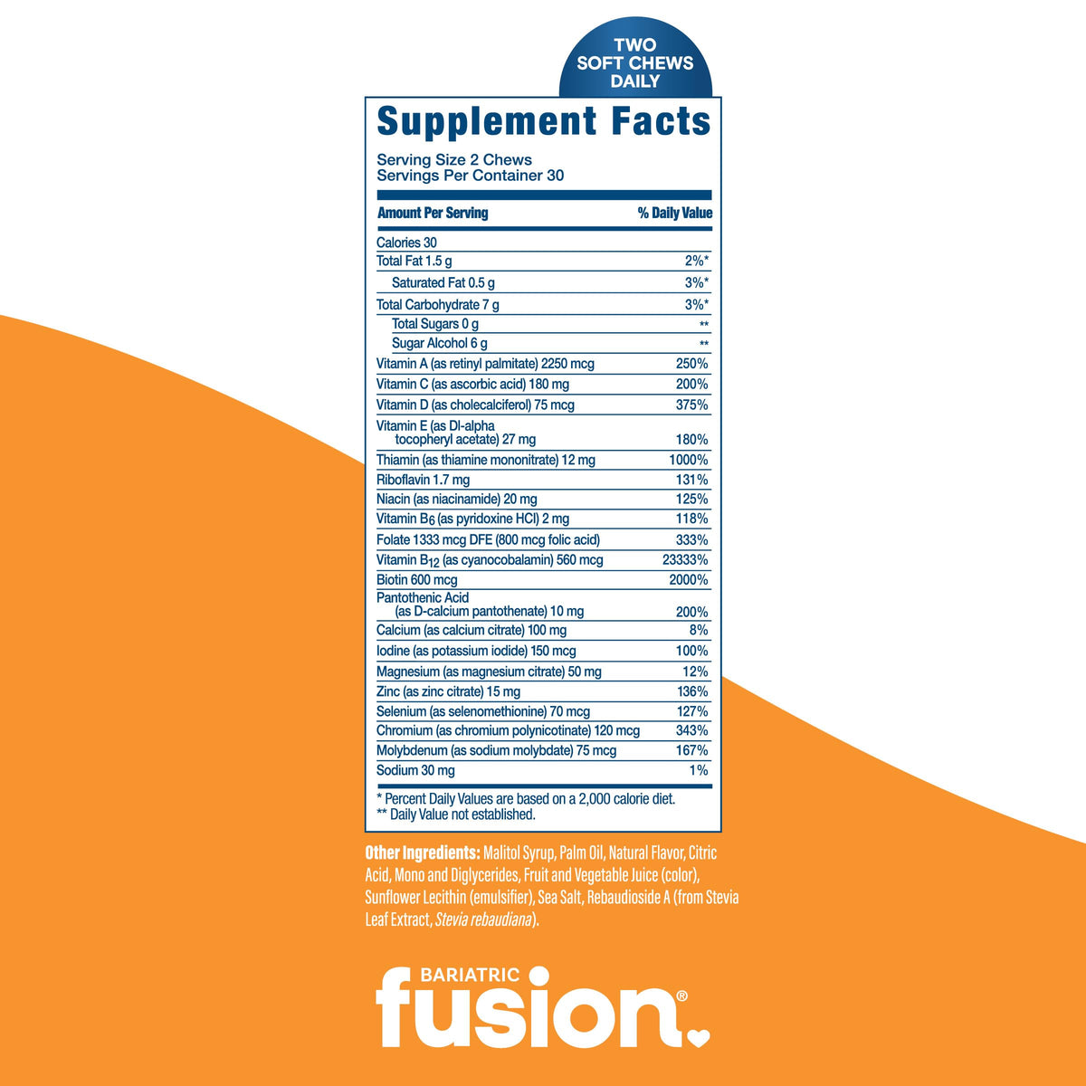 Bariatric Fusion Multivitamine Molle chews avec fruits tropicaux
